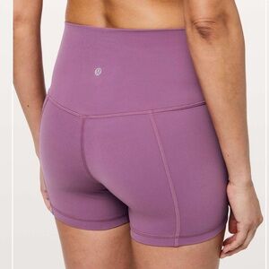 Lululemon Purple Align High Rise 4” Bike Short Vintage Plum